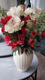 Kunstbloemen boeket met vaas, Ophalen