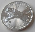 1 ounce zilveren Canadian Predators Cougar, Ophalen of Verzenden, Noord-Amerika, Losse munt, Zilver