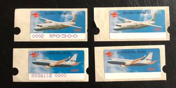 Indonesië automaat Luchtpost etiketten met en zonder waarde beschikbaar voor biedingen