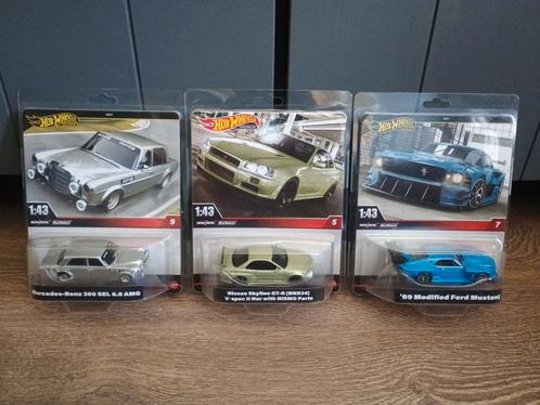 Hotwheels premium 1:43 x3, Hobby en Vrije tijd, Modelauto's | Overige schalen, Nieuw, Ophalen of Verzenden