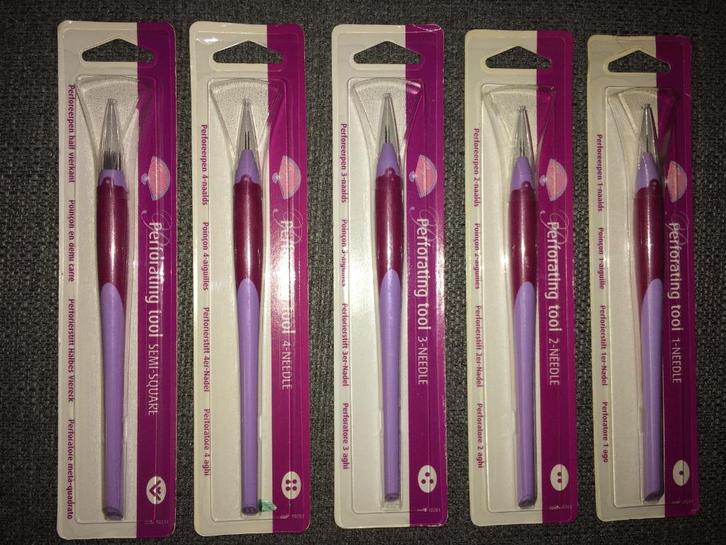 9x NIEUWE Perforating & Embossing Tools van PERGAMANO, Hobby en Vrije tijd, Knutselen, Nieuw, Gereedschap of Toebehoren, Ophalen of Verzenden