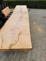 Zeer grote eiken boomstambladen 405x80/85x7 cm, Ophalen of Verzenden, Zo goed als nieuw, 250 cm of meer, Planken