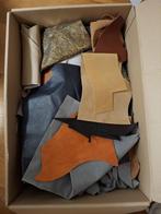 10kg Leer Restanten - Diverse Kleuren & Texturen, Hobby en Vrije tijd, Stoffen en Lappen, Gebruikt, Overige kleuren, Leer of Kunstleer