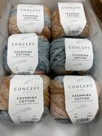 Pakket  van 6 bollen Katia Cashmina Cotton, Soanje, Breien of Haken, Nieuw, Ophalen of Verzenden