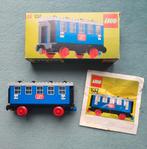 Lego trein passagiers wagon (set 137) met doos & bouw boekje, Ophalen of Verzenden, Gebruikt, Complete set, Lego