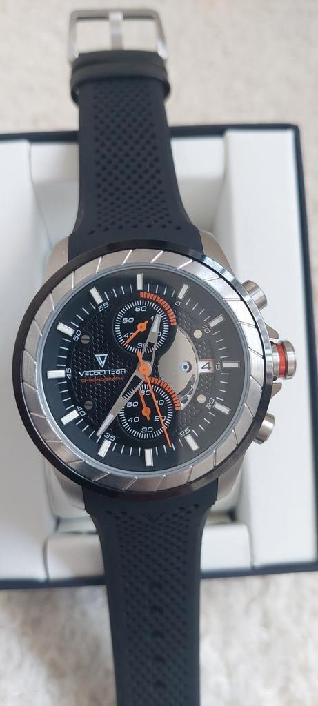 Veloci Tech Motorsport Chronograph, Sieraden, Tassen en Uiterlijk, Horloges | Heren, Zo goed als nieuw, Overige merken, Staal