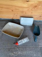 Drinkfles, voederruif, toilet en schepje, Dieren en Toebehoren, Knaagdieren en Konijnen | Toebehoren, Ophalen, Gebruikt, Verzorging