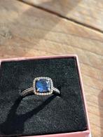 Pandora Blue Square Sparkle Halo Ring - Nieuw!, Sieraden, Tassen en Uiterlijk, Ringen, 18 tot 19, Blauw, Nieuw, Ophalen of Verzenden