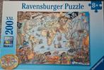 Ravensburger kinderpuzzel wereldkaart/piratenkaart 200 stukj, Ophalen of Verzenden, Meer dan 50 stukjes, Zo goed als nieuw, 6 jaar of ouder
