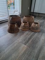 Riviera Maison rustic rattan lampenkappen, Huis en Inrichting, Lampen | Lampenkappen, Ophalen, Zo goed als nieuw, Rond, Minder dan 25 cm