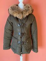 Jacky Luxury groene dons jas met capuchon maat 36, Kleding | Dames, Jassen | Winter, Verzenden, Maat 36 (S), Groen, Jacky Luxury