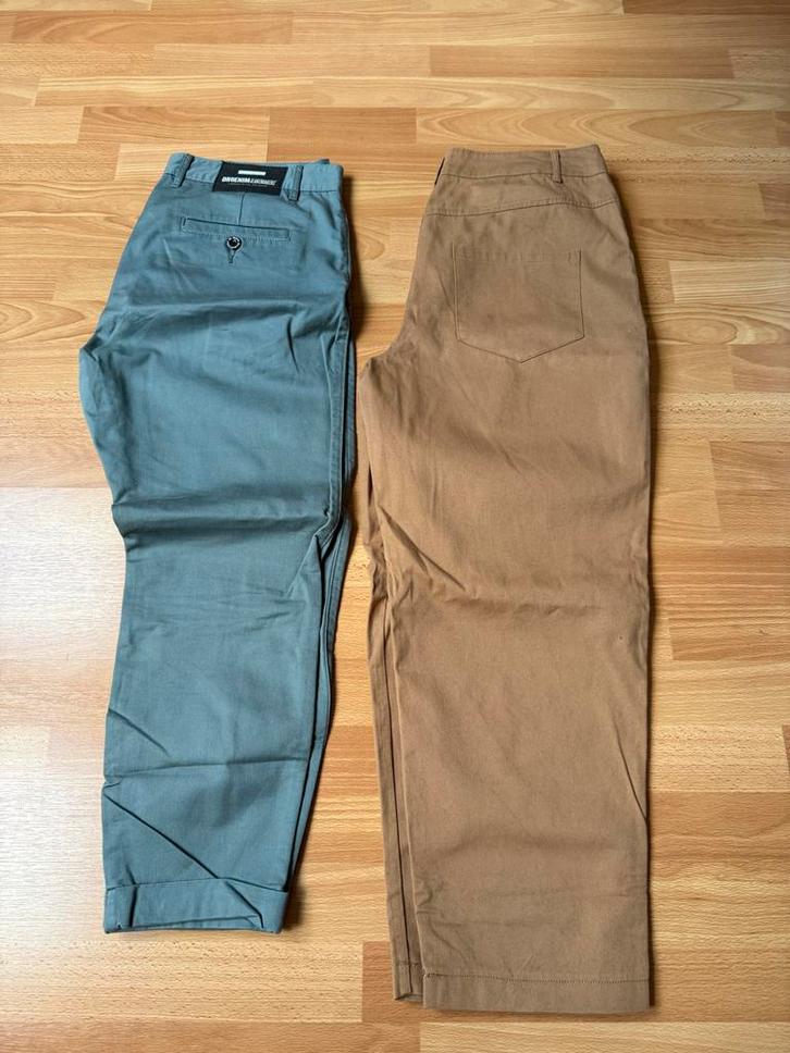 Dames Merkbroeken Maat L (ZGAN), Kleding | Heren, Broeken en Pantalons, Zo goed als nieuw, Maat 52/54 (L), Beige, Ophalen of Verzenden