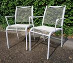 2 Apple Bee Hawaii dining tuinstoelen wit nieuwstaat, Ophalen, Zo goed als nieuw, Aluminium, Stapelbaar