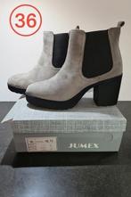 Grijze enkellaarsjes met suède-effect – Jumex, maat 36, Lage of Enkellaarzen, Nieuw, Ophalen of Verzenden, Grijs