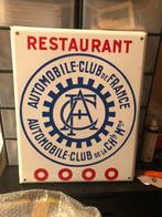Emaille reclame bord Restaurant Automobile Club de France, Antiek en Kunst, Antiek | Emaille, Ophalen of Verzenden