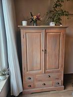 Massief houten kast met deuren en lades, Huis en Inrichting, Ophalen, Gebruikt, 100 tot 150 cm, Landelijk