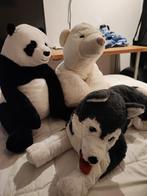 3 mega knuffels Ikea Husky Panda en Ijsbeer, Kinderen en Baby's, Speelgoed | Knuffels en Pluche, Ophalen of Verzenden
