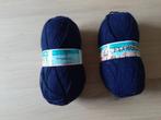 2 bollen donkerblauw garen, Ophalen of Verzenden, Nieuw, Breien of Haken, Wol of Garen