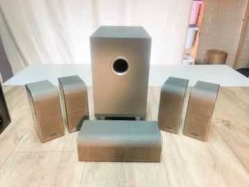 DENON DSW-56 actieve Subwoofer+1center en 4 speakers set beschikbaar voor biedingen