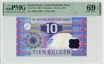UNC biljet 10 gulden IJsvogel 1997, PMG 69 EPQ, Ophalen of Verzenden, 10 gulden