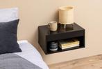 Zwevend Nachtkastje Wit & Zwart 50 cm met lade MDF VOORRAAD, Nieuw, Ophalen of Verzenden, 45 tot 65 cm, Minder dan 55 cm