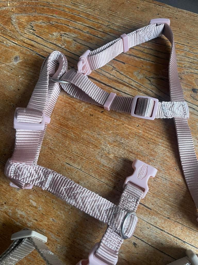 2X Trixie hondentuig H-tuig beige-goudkleurig en oud-roze, Ophalen of Verzenden, Zo goed als nieuw