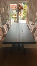 Zwarte eettafel met zwarte spinpoot, Ophalen, 200 cm of meer, 50 tot 100 cm, Zo goed als nieuw