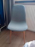Set van 4 blauwe eetkamerstoelen van jysk, Huis en Inrichting, Stoelen, Ophalen, Zo goed als nieuw, Blauw, Metaal