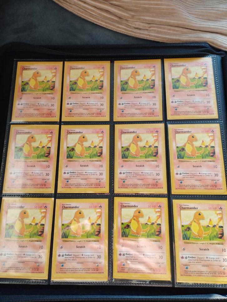 12x shadowless Charmander Pokemon kaarten Base set, Hobby en Vrije tijd, Verzamelkaartspellen | Pokémon, Zo goed als nieuw, Meerdere kaarten