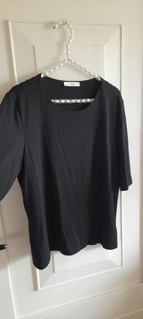 La Salle Amsterdam prachtig kwaliteits shirt nwpr €90,-, Kleding | Dames, T-shirts, Zo goed als nieuw, Maat 42/44 (L), Zwart, Korte mouw