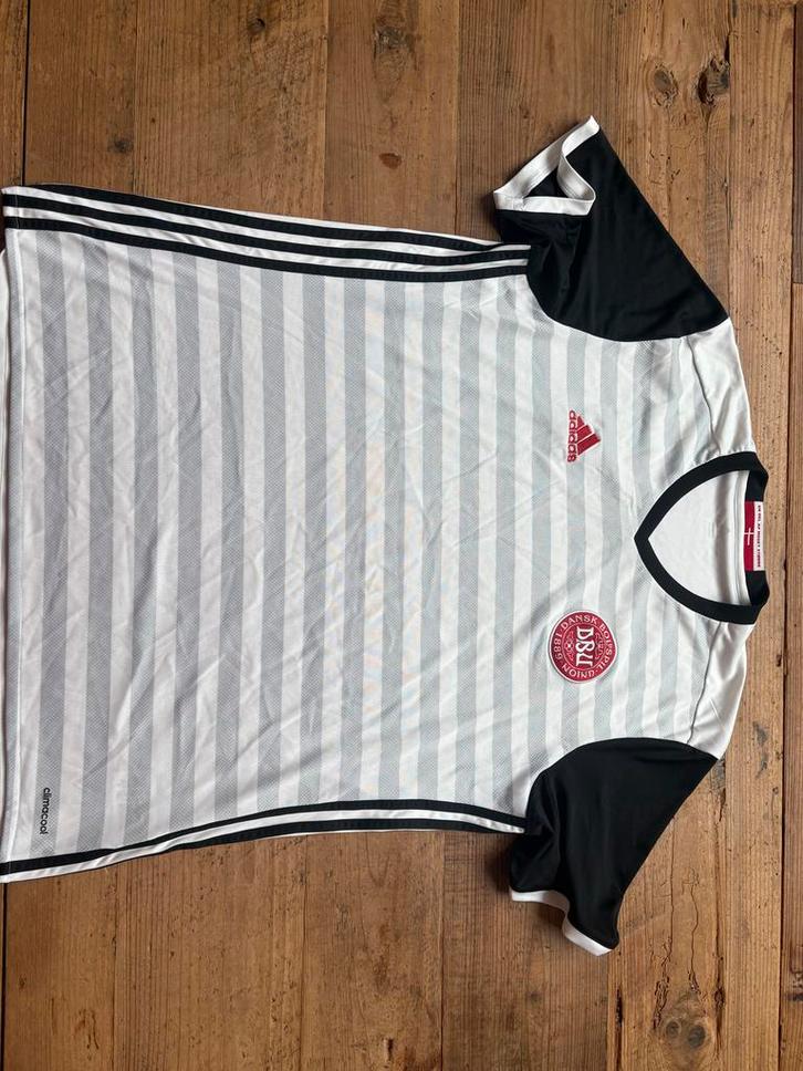 Adidas Denemarken Uitshirt 2015-2016 XL, Kleding | Heren, Sportkleding, Zo goed als nieuw, Voetbal, Maat 56/58 (XL), Wit, Ophalen