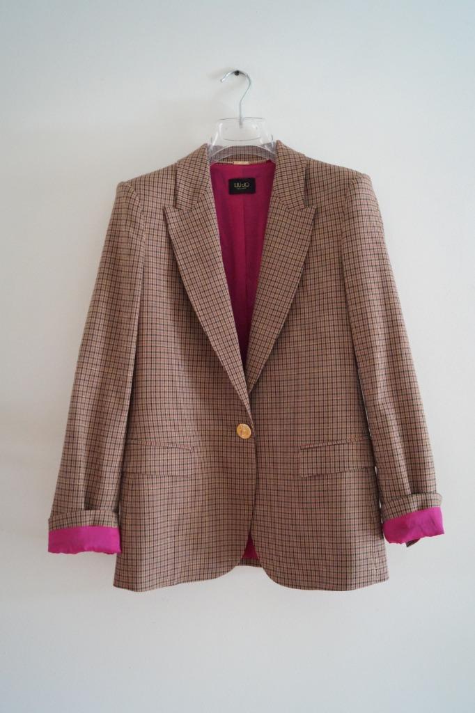 LIU JO Jasje Maat 36, Kleding | Dames, Jasjes, Kostuums en Pakken, Zo goed als nieuw, Jasje, Maat 36 (S), Bruin, Verzenden