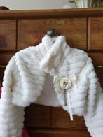 Elegante meisjes bont bolero /wit feestjas / fake fur  116, Kinderen en Baby's, Kinderkleding | Maat 116, Meisje, Ophalen of Verzenden