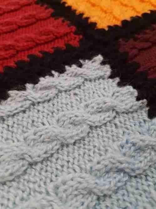 Granny woondeken reliëf gebreid vakken 170/117, Gebruikt, Etten-Leur, DJT@dejuistetoon.eu, Ophalen of Verzenden