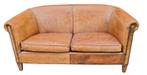 Stoere schapenleren bank licht bruin + BEZORGING GRATIS, Gebruikt, 150 tot 200 cm, Chesterfield, Ophalen of Verzenden