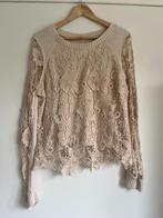 Free People trui lange mouwen top creme kant mouwen maat M, Kleding | Dames, Truien en Vesten, Maat 38/40 (M), Beige, Zo goed als nieuw