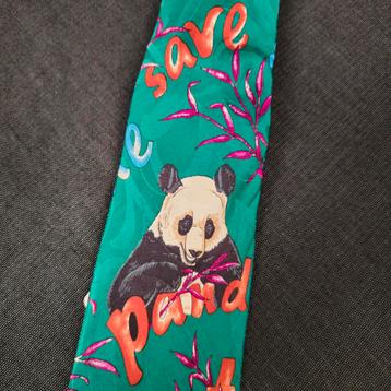 Stropdas met Panda Print - 100% zijde  beschikbaar voor biedingen