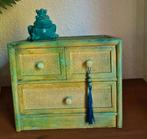 Mini ladenkastje organizer sieradenkastje boho stijl, Huis en Inrichting, Minder dan 50 cm, Ophalen of Verzenden, Zo goed als nieuw