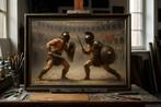 Gladiatorenduel schilderij op aanvraag geschilderd, Antiek en Kunst, Verzenden