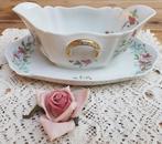 Oude Franse sauskom met bloemetjes, A.Hache & Co Vierzon, Ophalen of Verzenden