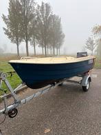 Nicky Four polyesther boot / visboot met trailer+ 25 pk BBM, Watersport en Boten, Ophalen, 10 tot 30 pk, Gebruikt, Tot 6 meter