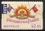 616 Australië 2025 Postcards from the Front s/a, Verzenden, Gestempeld