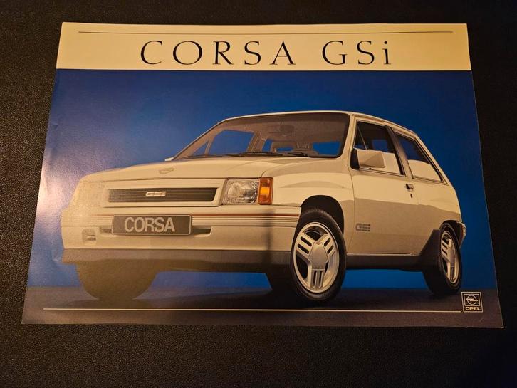 Leaflet Opel Corsa GSI 1987, Boeken, Auto's | Folders en Tijdschriften, Zo goed als nieuw, Opel, Ophalen of Verzenden