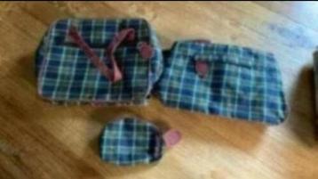 Set van drie leuke tassen schots ruitje tartan beschikbaar voor biedingen