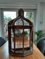 Antieke Houten Vogelkooi - 68x43x26 cm, Antiek en Kunst, Ophalen of Verzenden