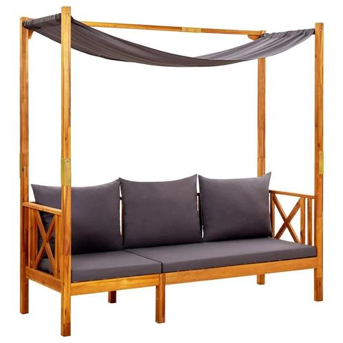 Tuinbank met luifel massief acaciahout, Tuin en Terras, Tuinmeubel-accessoires, Nieuw, Ophalen of Verzenden