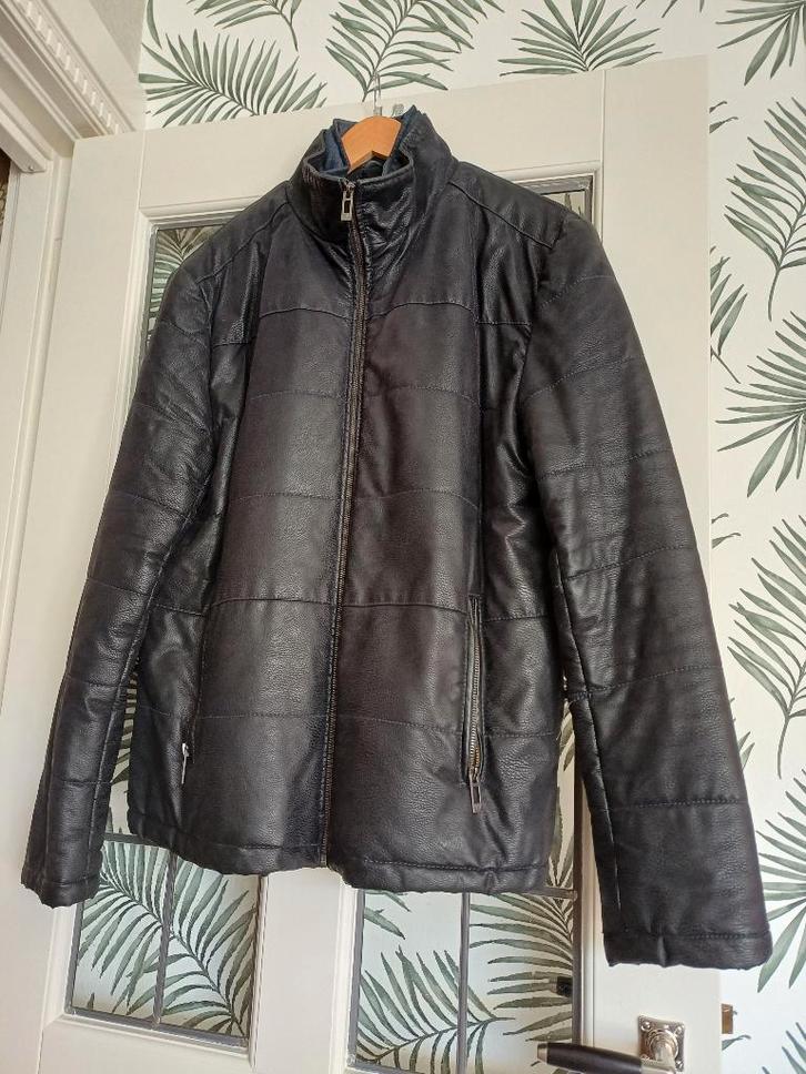 Westbury lederen herenjack maat 52, Kleding | Heren, Jassen | Winter, Zo goed als nieuw, Maat 52/54 (L), Blauw, Ophalen of Verzenden