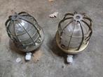 Koperen scheepslamp, 2 beschikbaar, Ophalen, Zo goed als nieuw, Glas