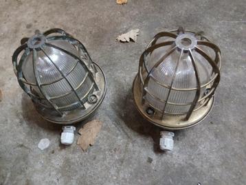 Koperen scheepslamp, 2 beschikbaar beschikbaar voor biedingen