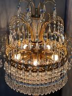 Swarovski Tafellamp lamp - kristal glas met bladgoud, dimmer, Ophalen, Zo goed als nieuw, Glas, 50 tot 75 cm